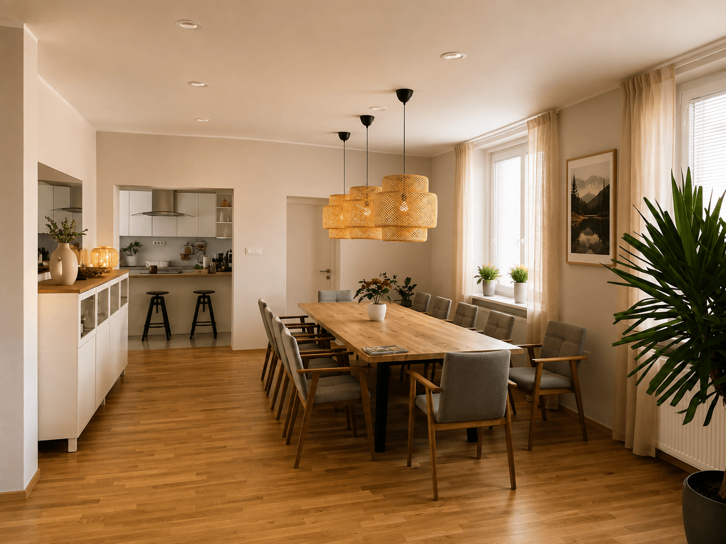KUBI XXL – hrastov stol 300 × 100 cm za najveće blagovaonice