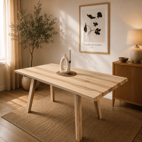 TORA – stol od kernaste bukovine 180 × 100 cm