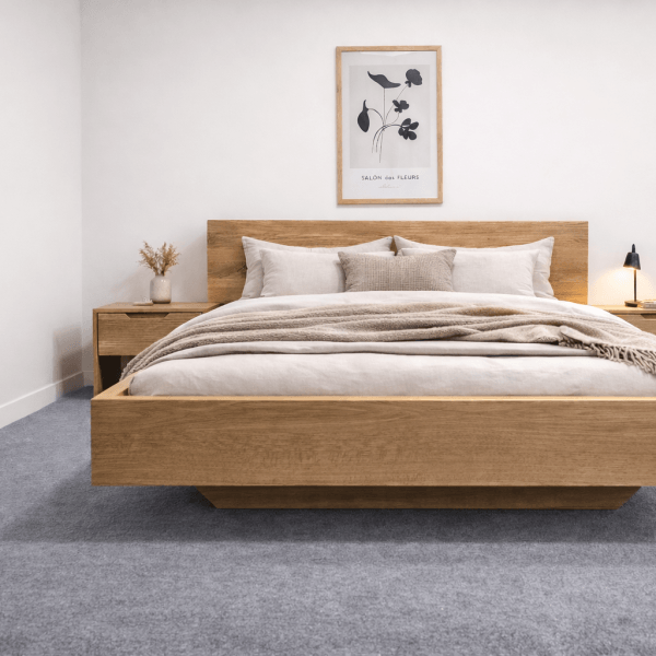 Lebdeći krevet od masivnog hrasta – bezvremenski dizajn i iznimna stabilnost